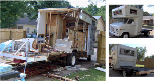 Chevrolet Van / Diamond RV Demo and Re-Fab Flatbed Truck